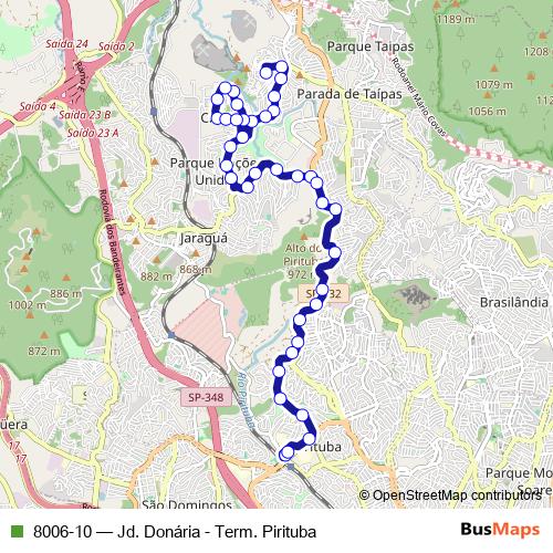 8006-10 bus Line Map