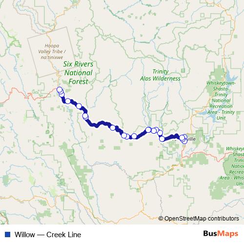 Willow bus Line Map