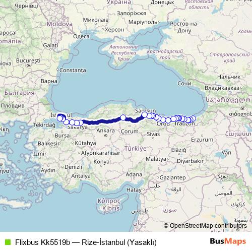 Flixbus Kk5519b bus Line Map