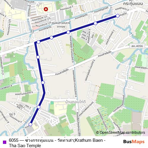 6055 bus Line Map