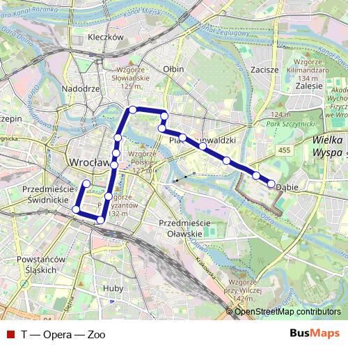 T tram Line Map