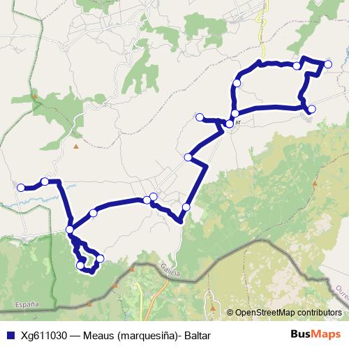 Xg611030 bus Line Map