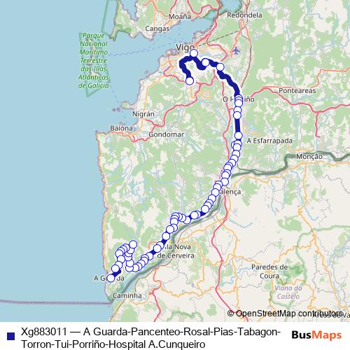 Xg883011 bus Line Map