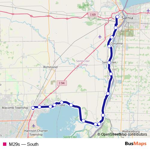 M29s bus Line Map