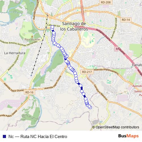 Nc bus Line Map