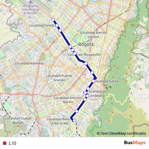 L10 bus Line Map