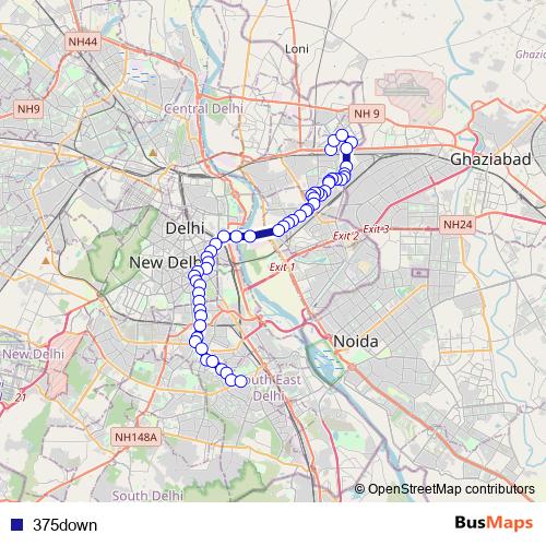 375down bus Line Map