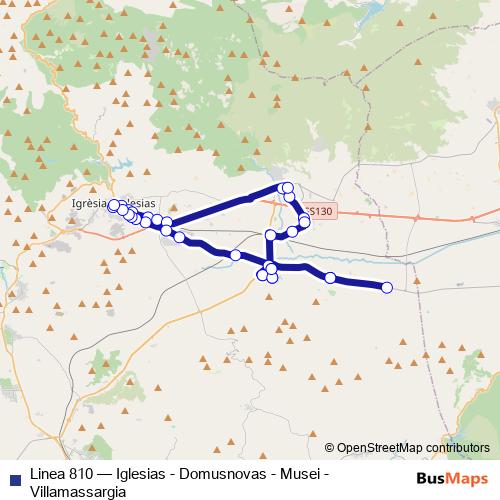 Linea 810 bus Line Map