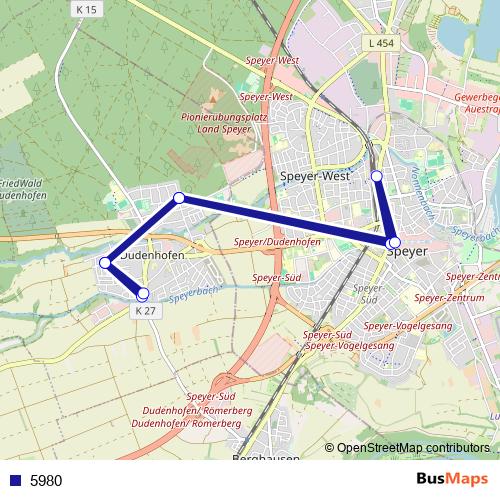 5980 bus Line Map
