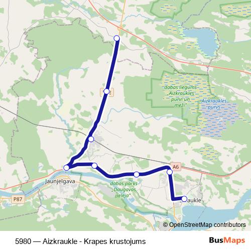 5980 bus Line Map