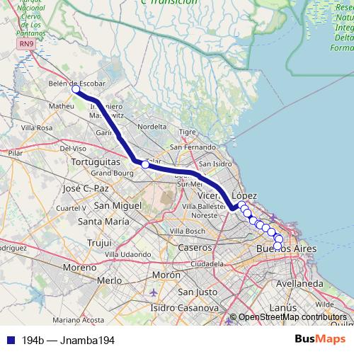 194b bus Line Map