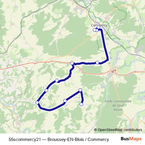 55scommercy21 bus Line Map