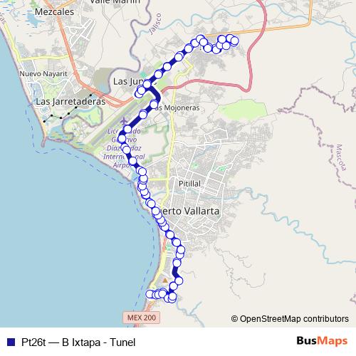Pt26t bus Line Map