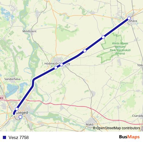 Vesz 7758 rail Line Map