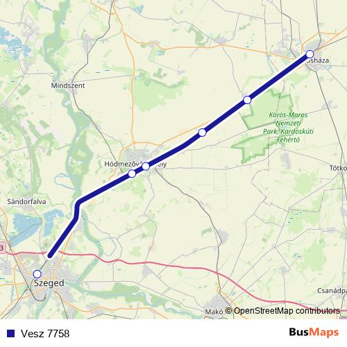 Vesz 7758 rail Line Map