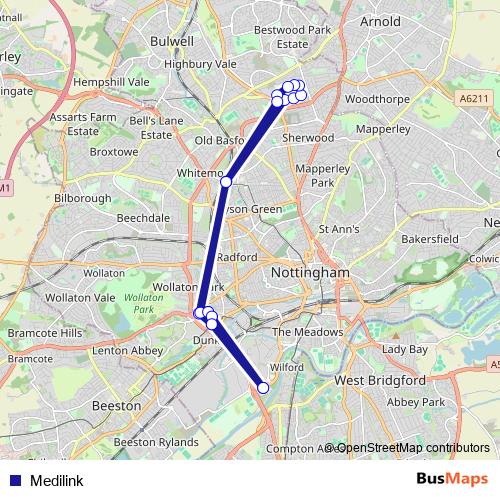 Medilink bus Line Map