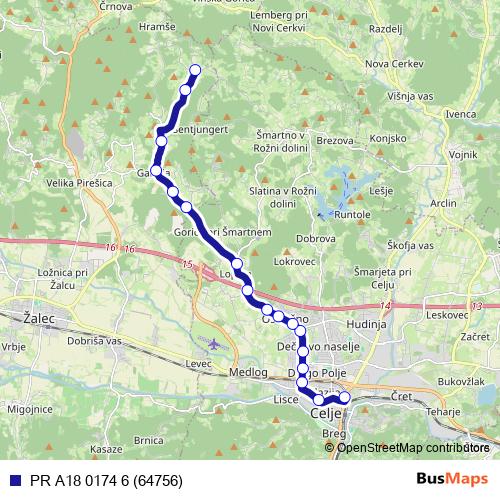 PR A18 0174 6 (64756) bus Line Map