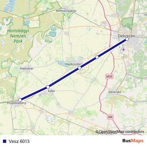 Vesz 6013 rail Line Map