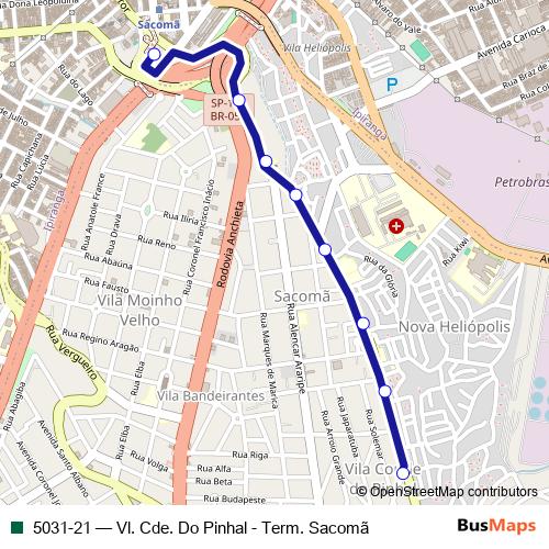 5031-21 bus Line Map