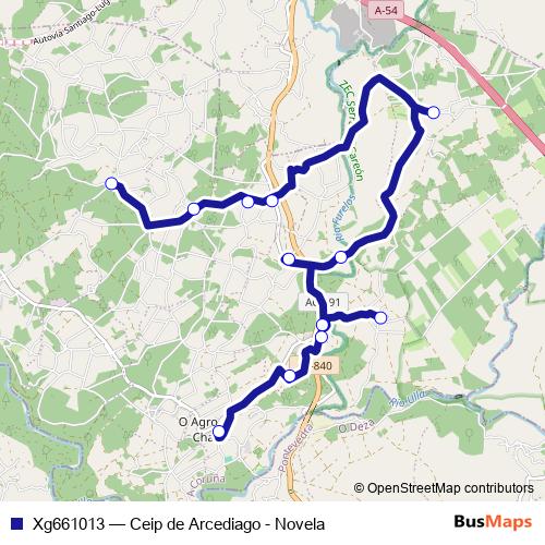 Xg661013 bus Line Map