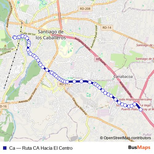 Ca bus Line Map