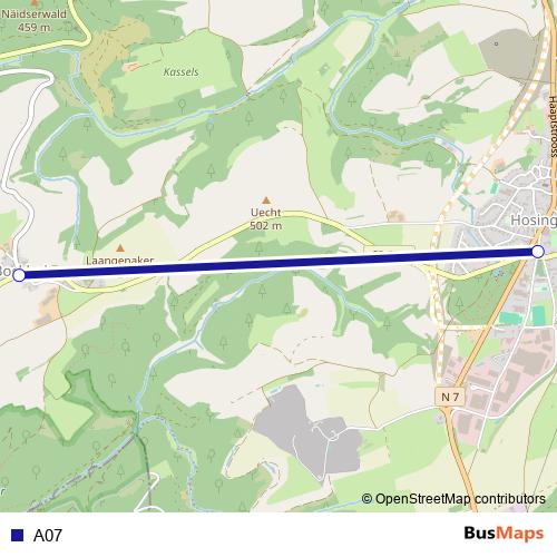 A07 bus Line Map