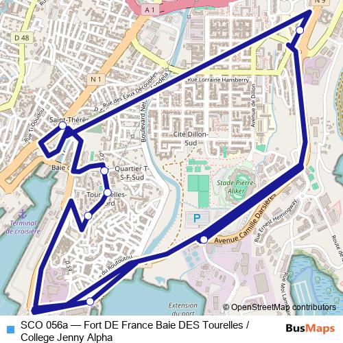 SCO 056a bus Line Map