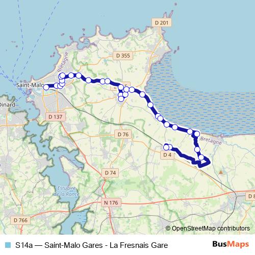 S14a bus Line Map