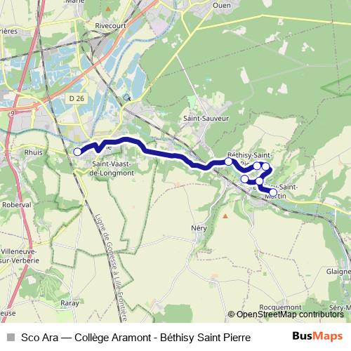Sco Ara bus Line Map