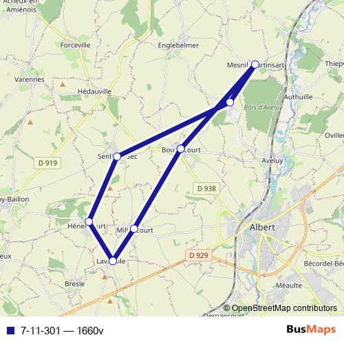 7-11-301 bus Line Map