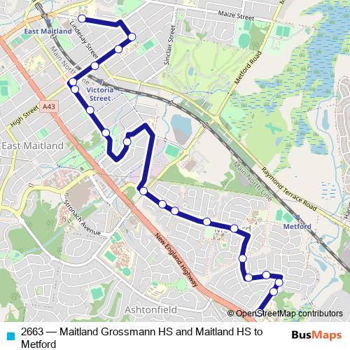 2663 bus Line Map