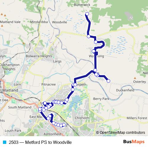2503 bus Line Map