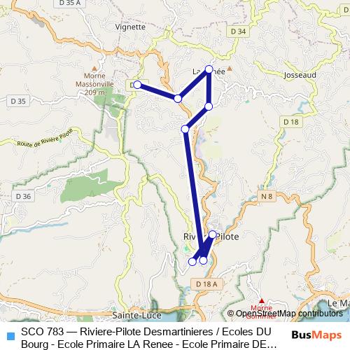 SCO 783 bus Line Map
