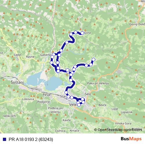 PR A18 0193 2 (63243) bus Line Map