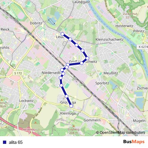 alita 65 bus Line Map