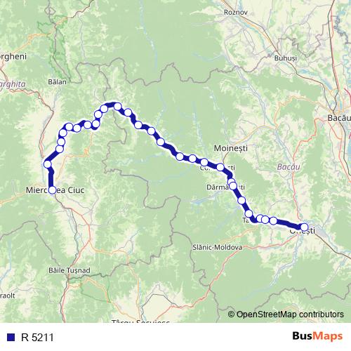 R 5211 rail Line Map