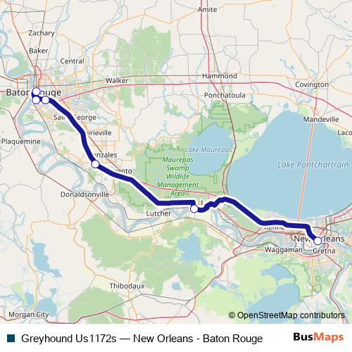Greyhound Us1172s bus Line Map