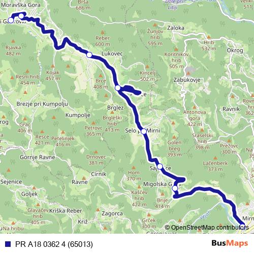 PR A18 0362 4 (65013) bus Line Map