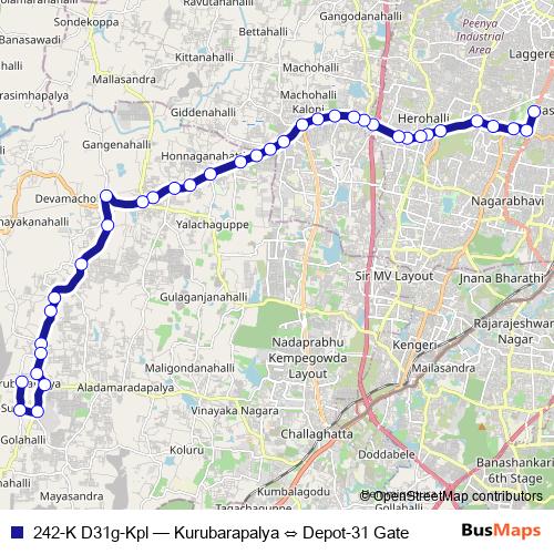 242-K D31g-Kpl bus Line Map