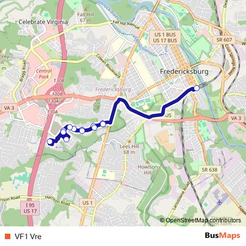 VF1 Vre bus Line Map