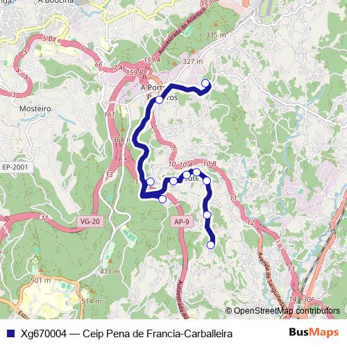 Xg670004 bus Line Map