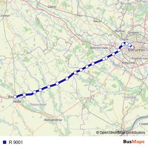 R 9001 rail Line Map