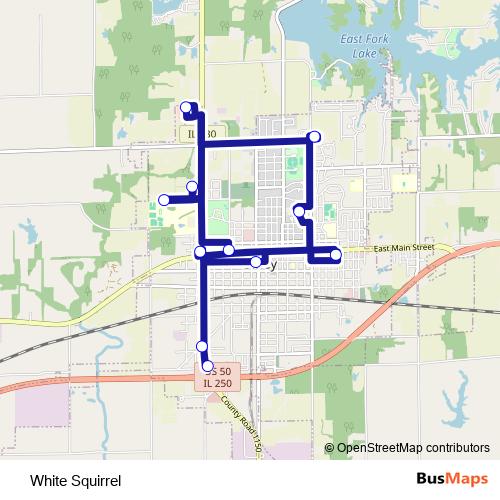 White Squirrel bus Line Map