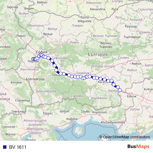 BV 1611 rail Line Map