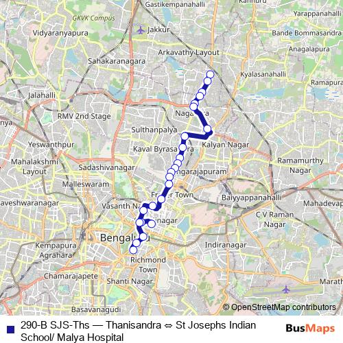 290-B SJS-Ths bus Line Map