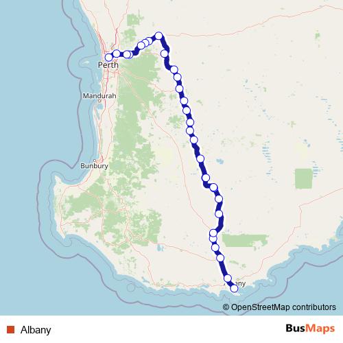 Albany bus Line Map