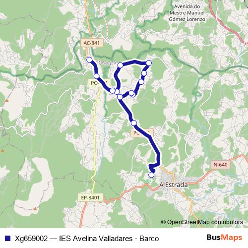 Xg659002 bus Line Map