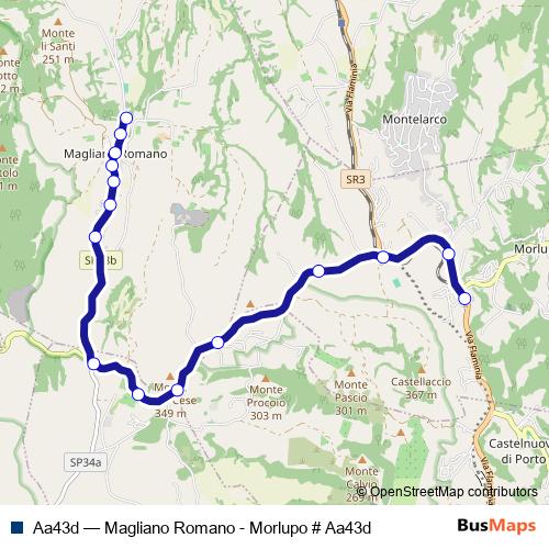 Aa43d bus Line Map