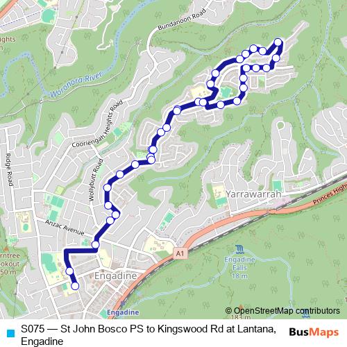 S075 bus Line Map