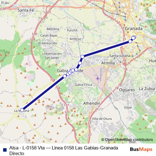 Alsa - L-0158 Vta bus Line Map